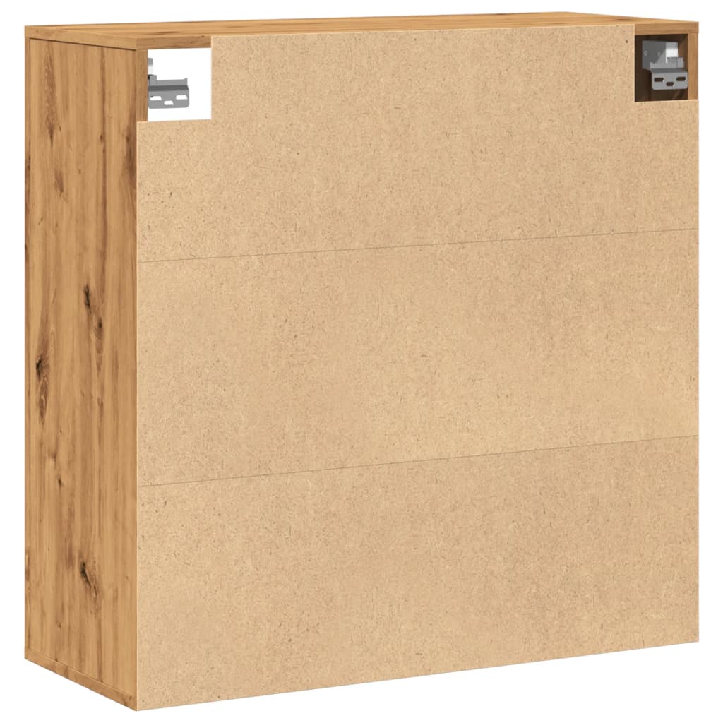 Armoire murale chêne artisanal 80x33x80 cm bois d'ingénierie - XIOS