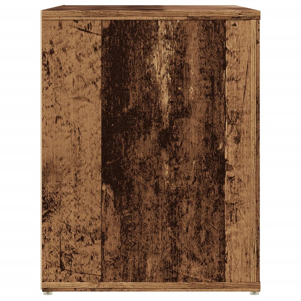 Banc à chaussures vieux bois 100x35x45 cm bois d'ingénierie - XIOS