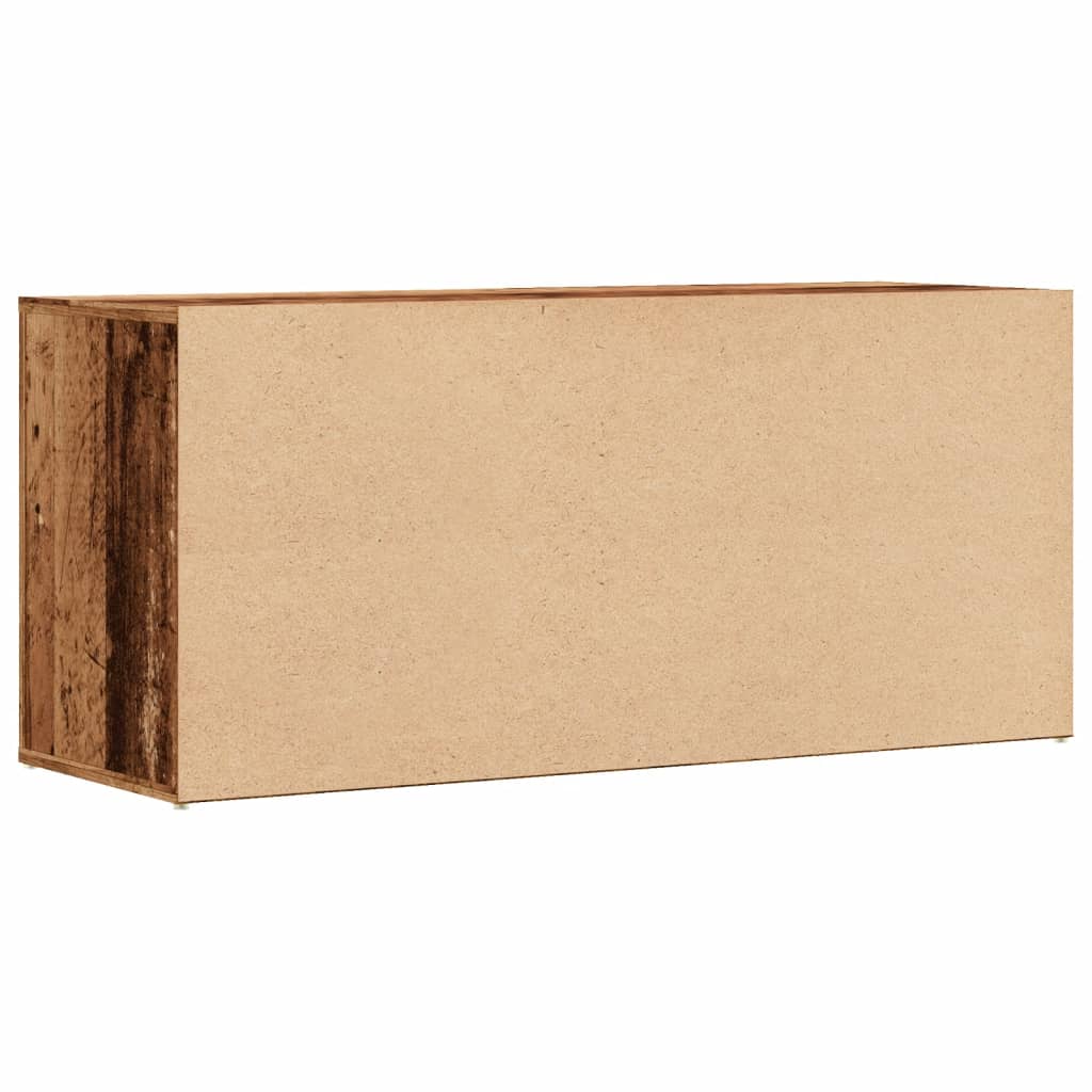 Banc à chaussures vieux bois 100x35x45 cm bois d'ingénierie - XIOS