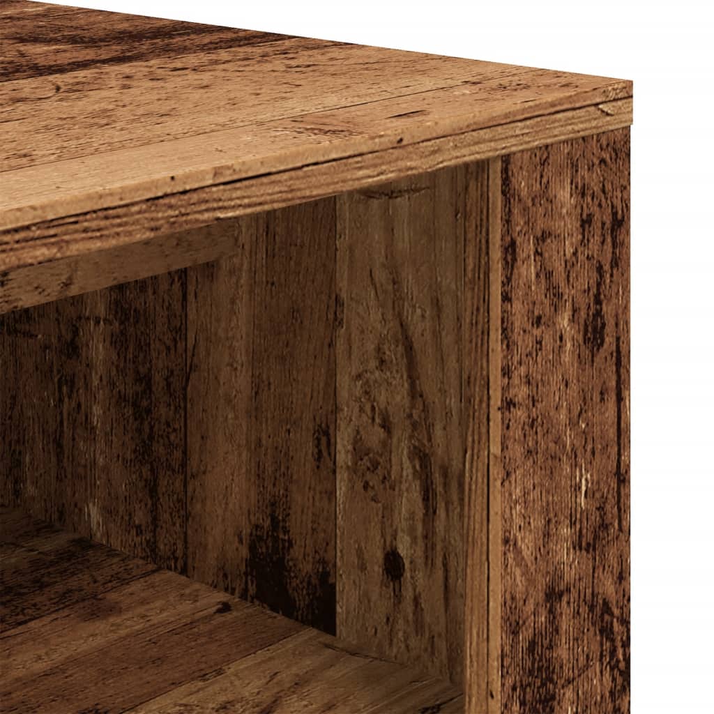 Banc à chaussures vieux bois 100x35x45 cm bois d'ingénierie - XIOS