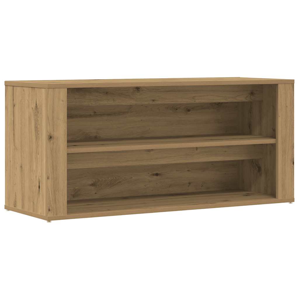 Banc à chaussures chêne artisanal 100x35x45cm bois d'ingénierie - XIOS