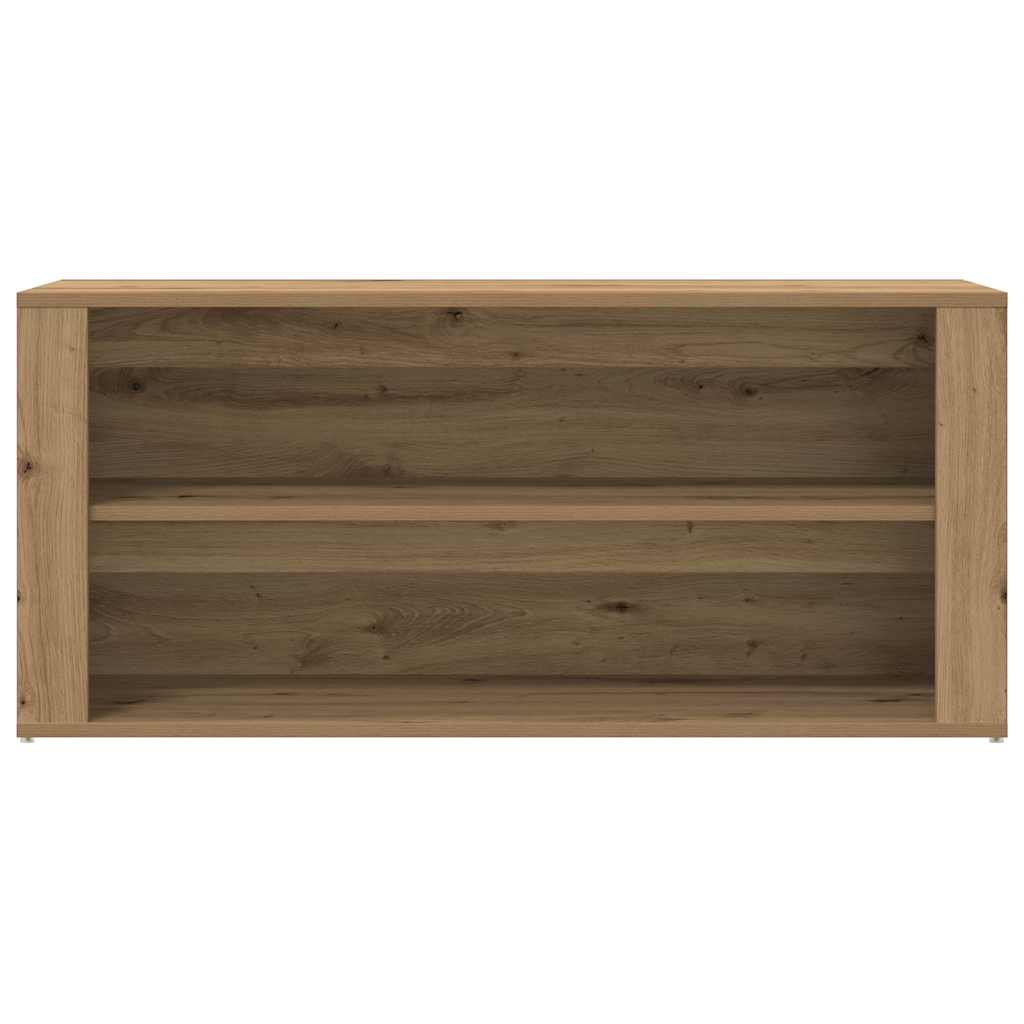 Banc à chaussures chêne artisanal 100x35x45cm bois d'ingénierie - XIOS