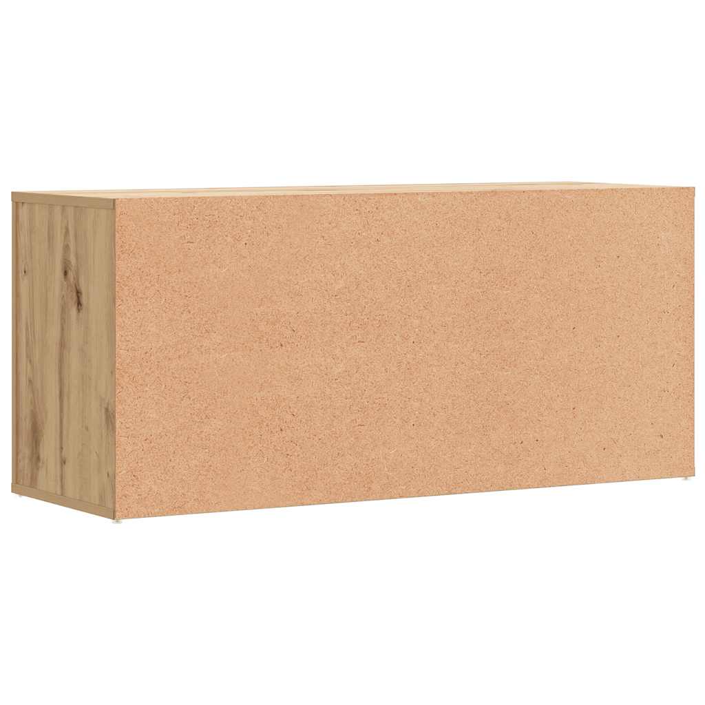 Banc à chaussures chêne artisanal 100x35x45cm bois d'ingénierie - XIOS