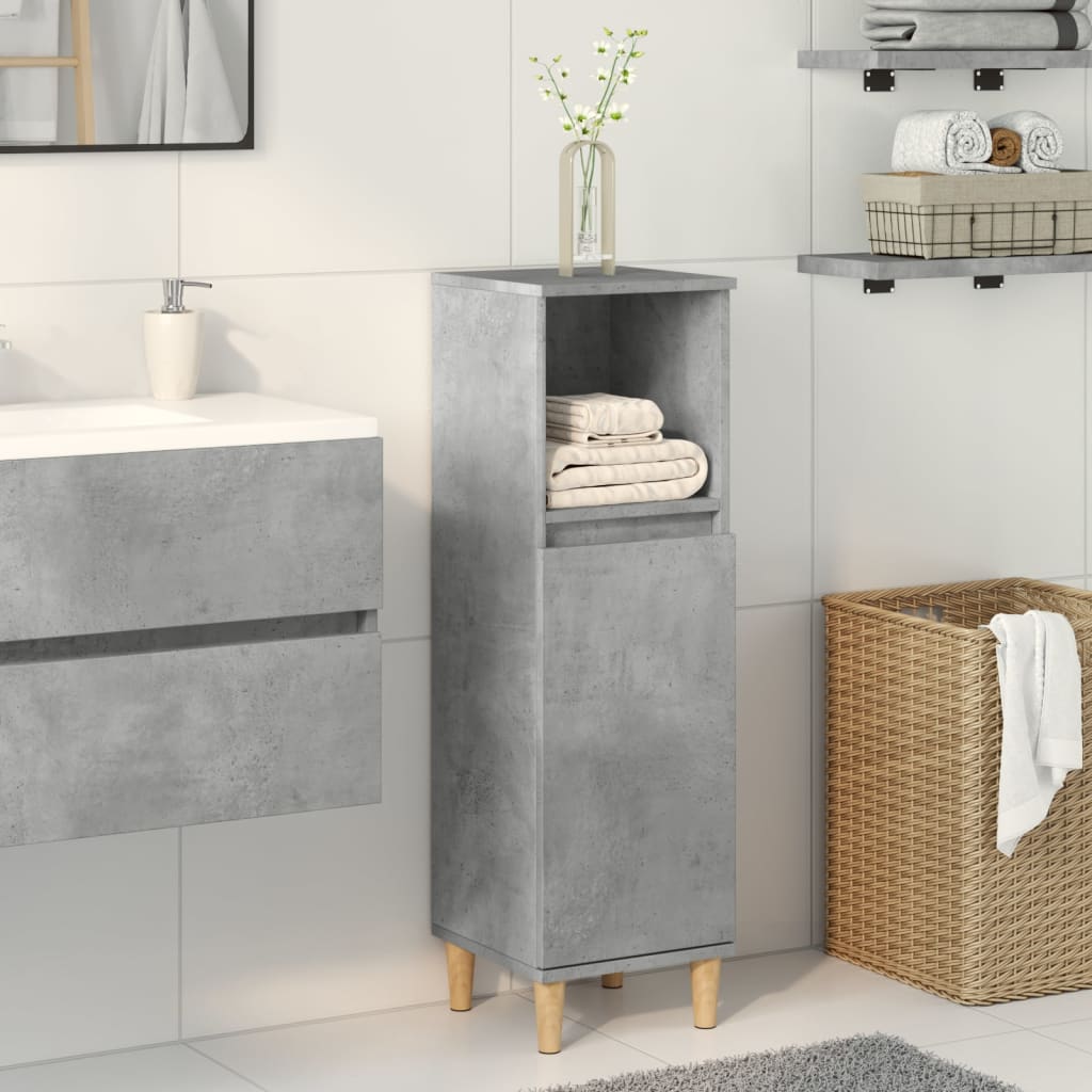 Armoire de salle de bain gris béton 30x30x100 cm Ensembles de mobilier pour salles de bains vidaXL