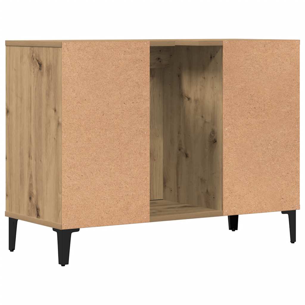Armoire d'évier chêne artisanal 80x33x60 cm bois d'ingénierie - XIOS