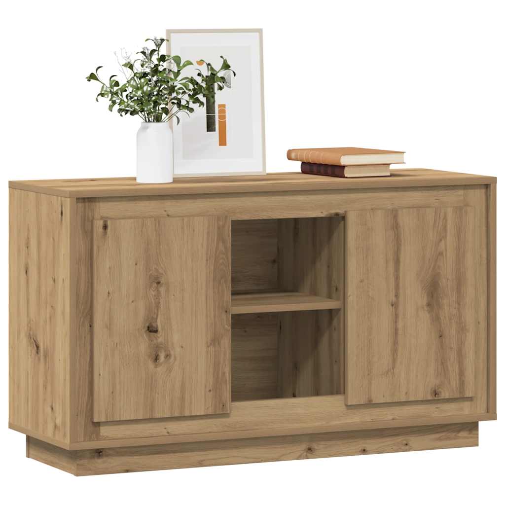 Buffet chêne artisanal 102x35x60 cm bois d'ingénierie - XIOS
