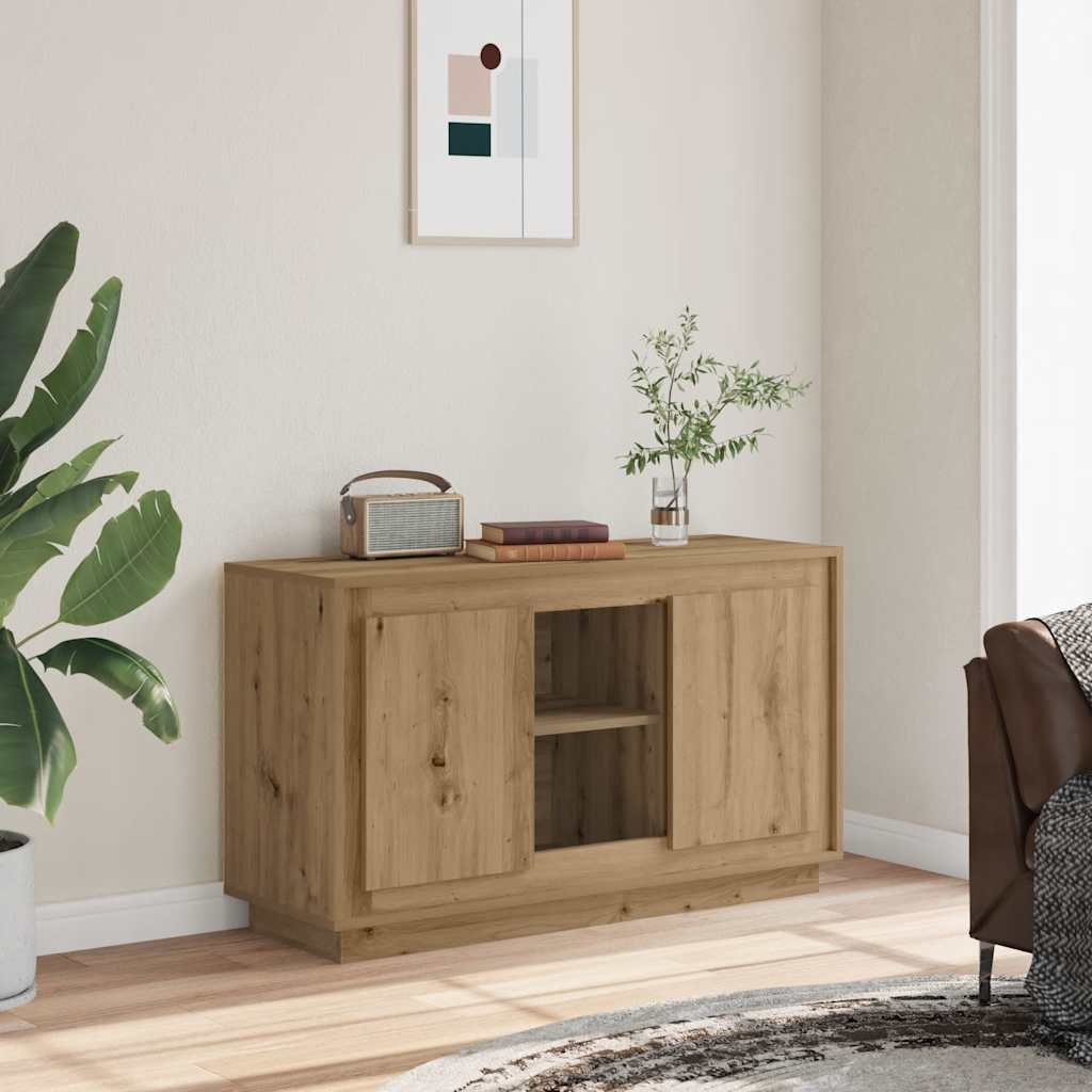 Buffet chêne artisanal 102x35x60 cm bois d'ingénierie - XIOS