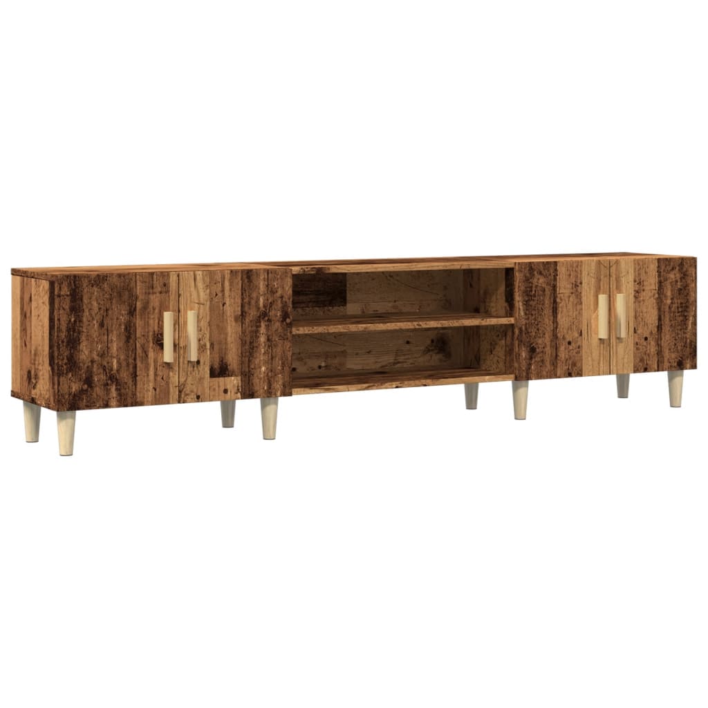 Meuble TV vieux bois 180x31,5x40 cm bois d'ingénierie - XIOS