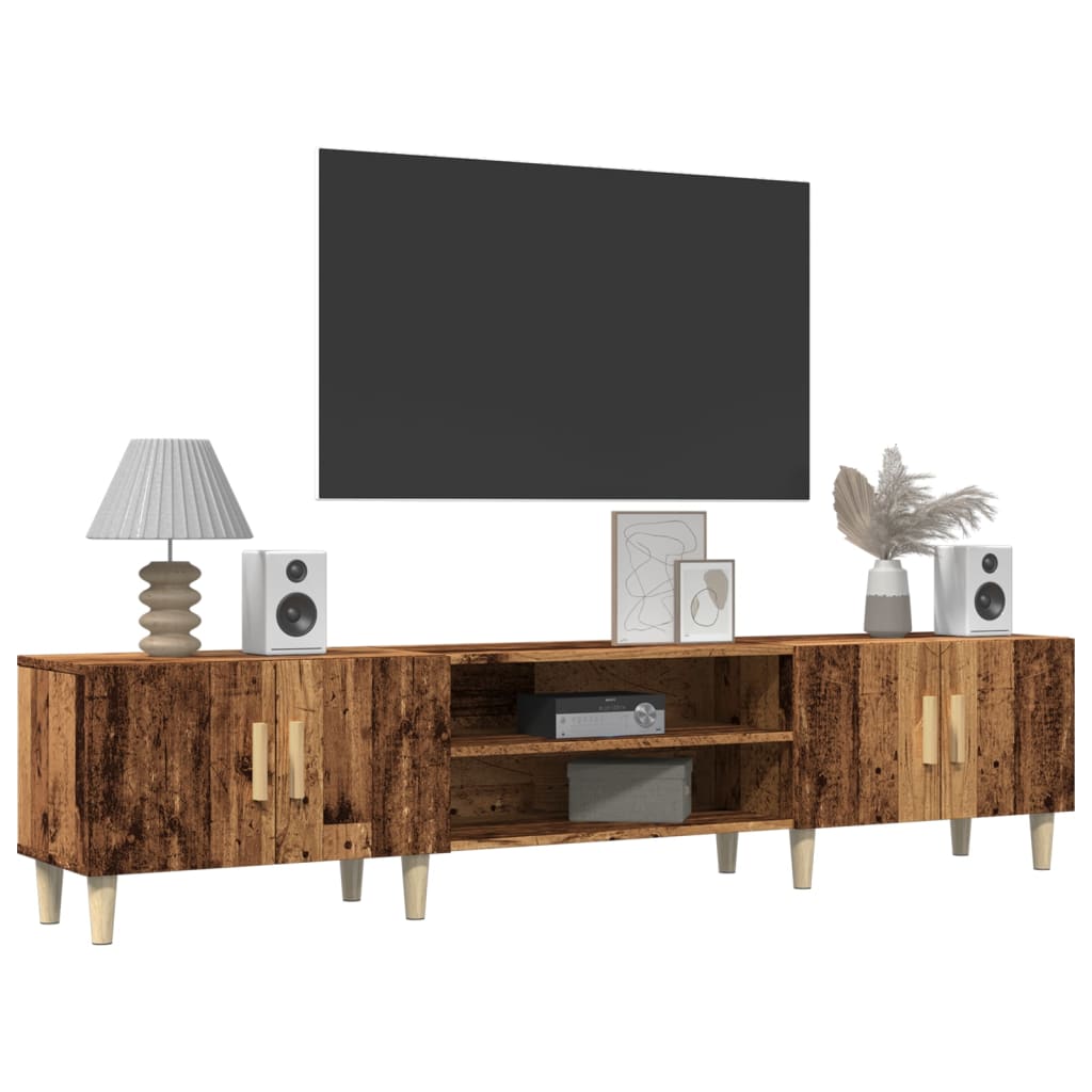 Meuble TV vieux bois 180x31,5x40 cm bois d'ingénierie - XIOS