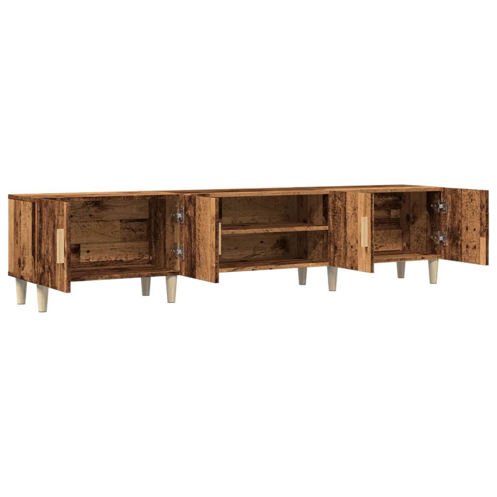Meuble TV vieux bois 180x31,5x40 cm bois d'ingénierie - XIOS