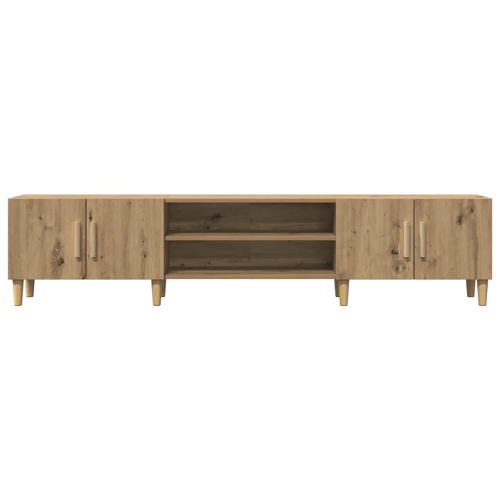 Meuble TV chêne artisanal 180x31,5x40 cm bois d'ingénierie - XIOS