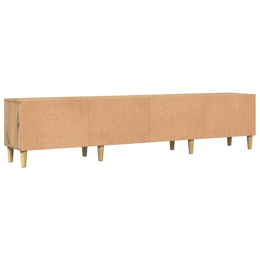 Meuble TV chêne artisanal 180x31,5x40 cm bois d'ingénierie - XIOS