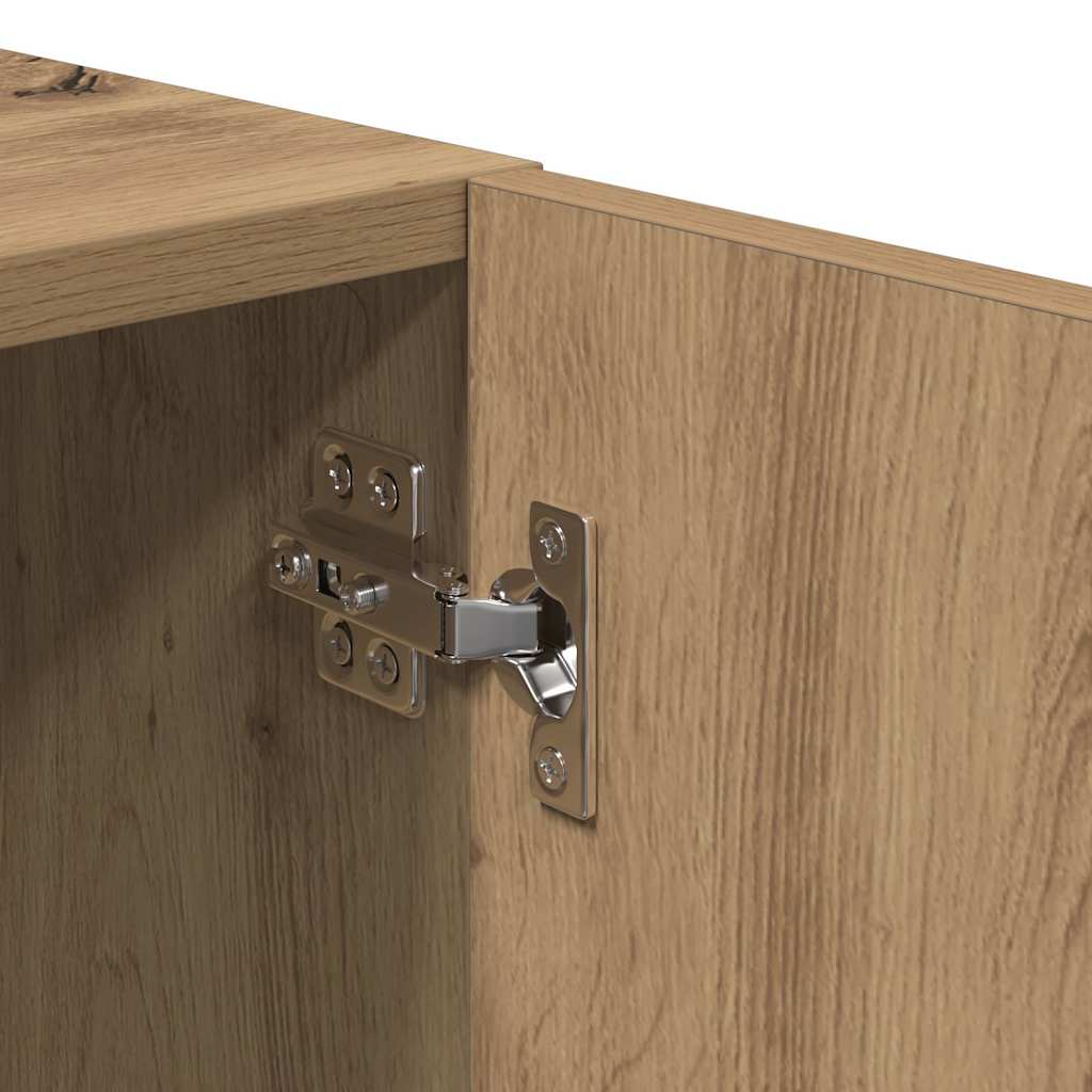 Meuble TV chêne artisanal 180x31,5x40 cm bois d'ingénierie - XIOS