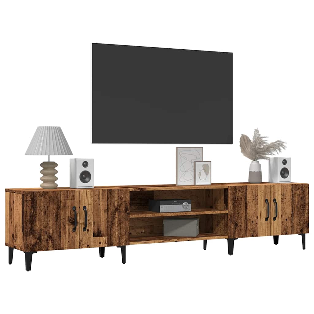 Meuble TV vieux bois 180x31,5x40 cm bois d'ingénierie - XIOS