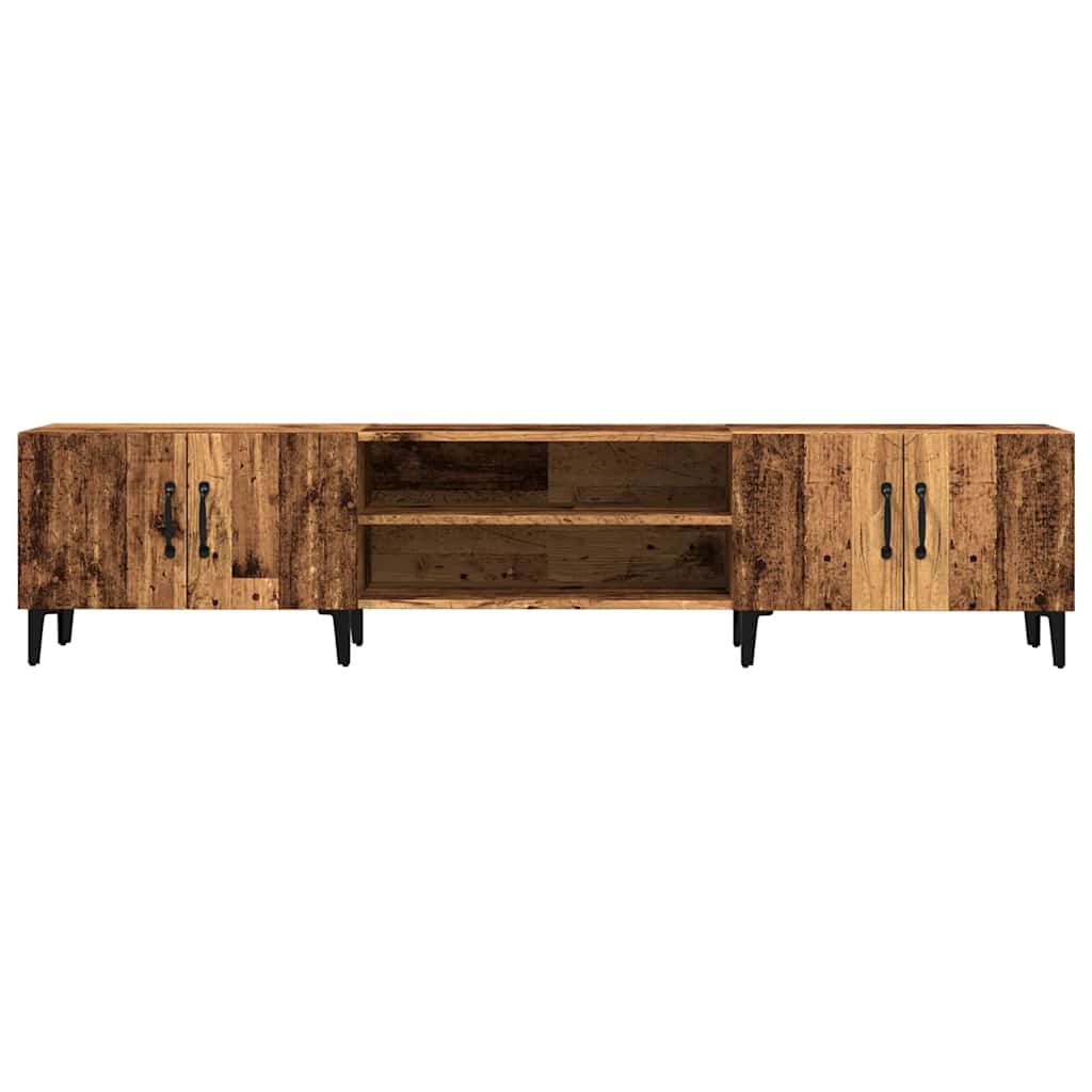 Meuble TV vieux bois 180x31,5x40 cm bois d'ingénierie - XIOS