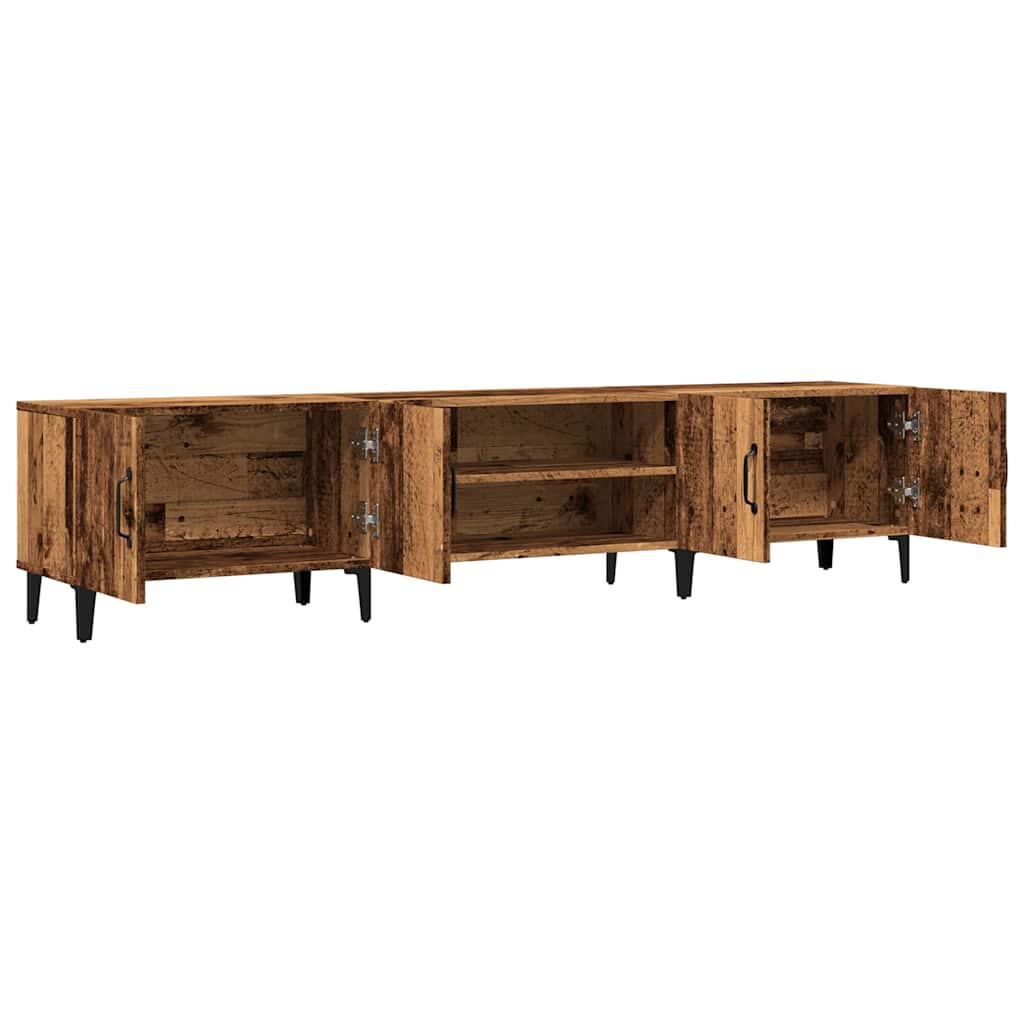 Meuble TV vieux bois 180x31,5x40 cm bois d'ingénierie - XIOS