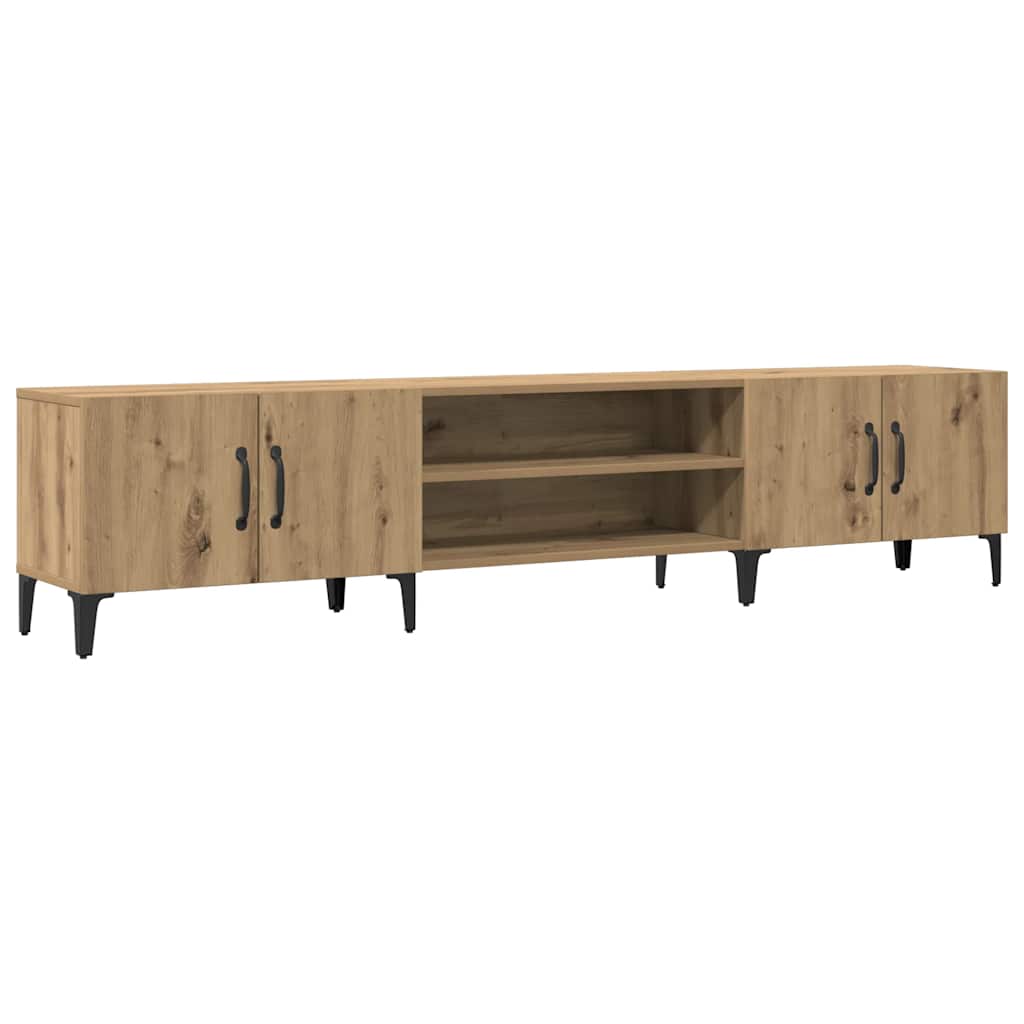 Meuble TV chêne artisanal 180x31,5x40 cm bois d'ingénierie - XIOS