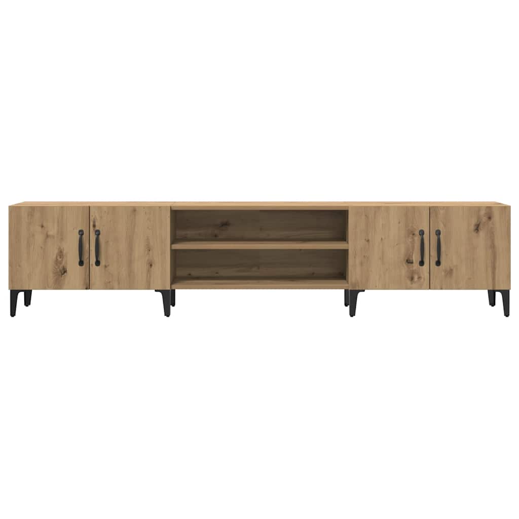 Meuble TV chêne artisanal 180x31,5x40 cm bois d'ingénierie - XIOS