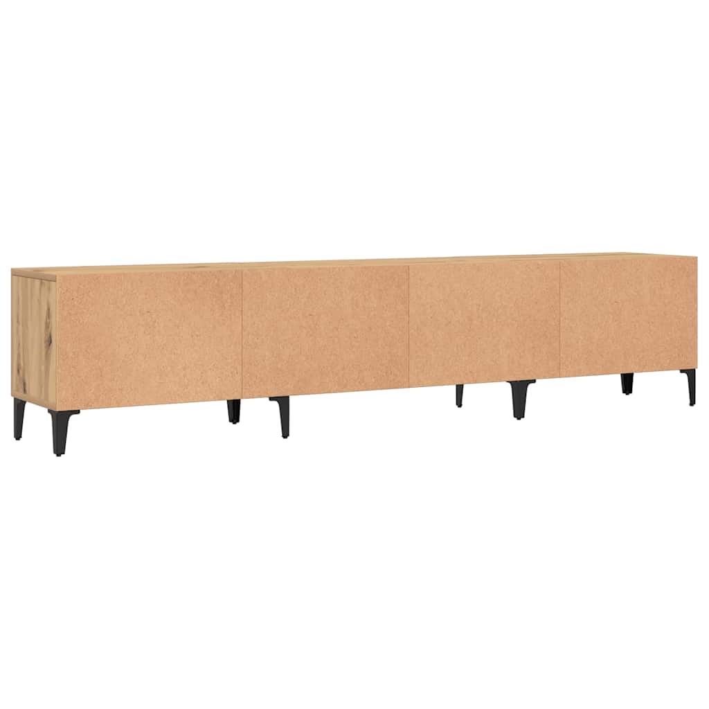 Meuble TV chêne artisanal 180x31,5x40 cm bois d'ingénierie - XIOS