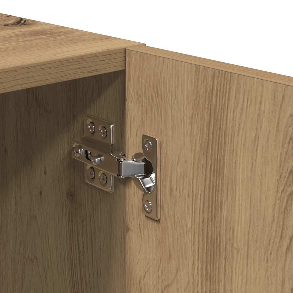 Meuble TV chêne artisanal 180x31,5x40 cm bois d'ingénierie - XIOS