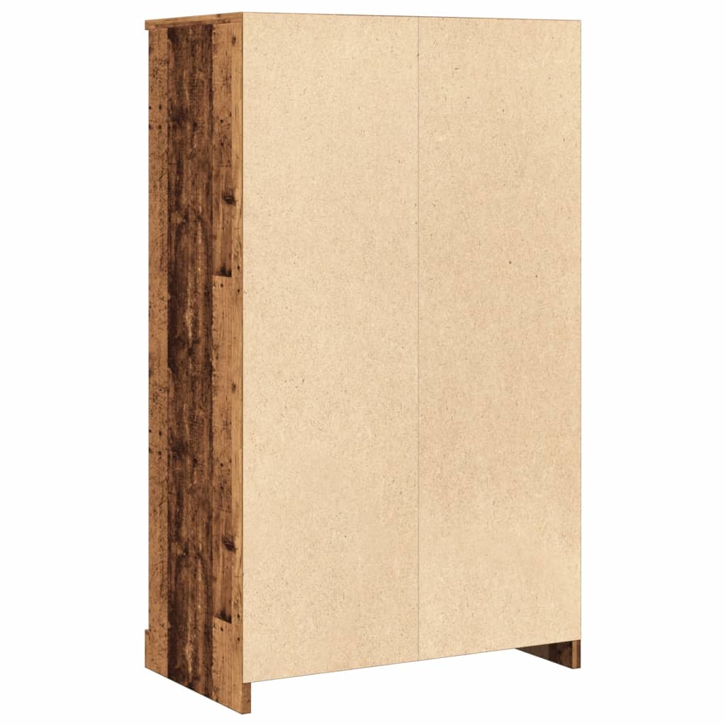 Buffet haut vieux bois 60x35,5x103,5 cm bois d'ingénierie - XIOS
