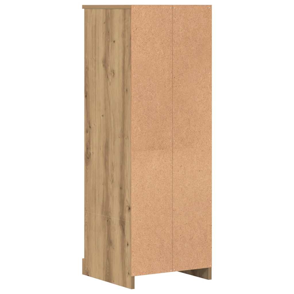Buffet haut chêne artisanal 36x35,5x103,5 cm bois d'ingénierie - XIOS