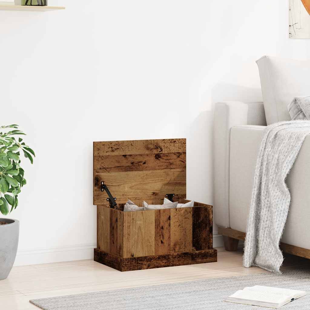 Boîtes de rangement vieux bois 30x50x28 cm bois d'ingénierie - XIOS
