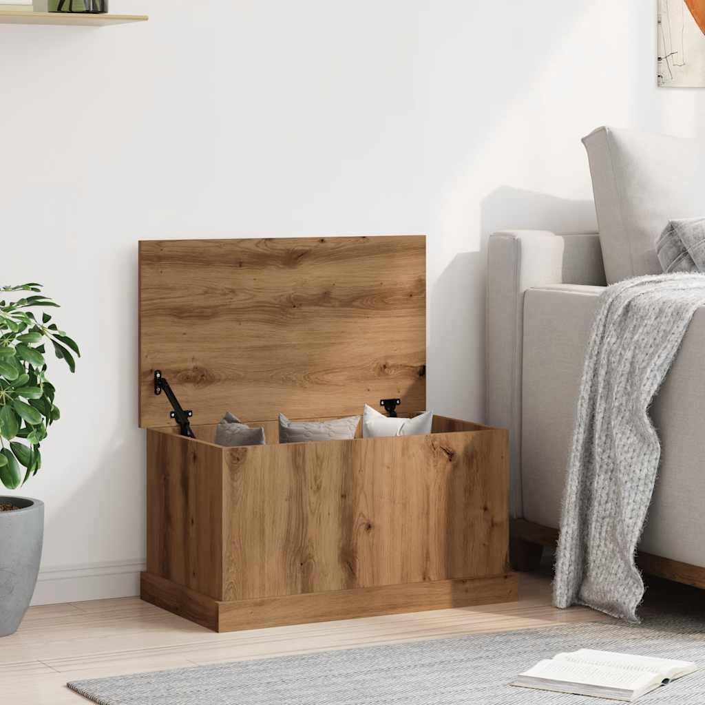 Boîtes de rangement chêne artisanal 70x40x38 cm bois ingénierie Coffres de rangement vidaXL