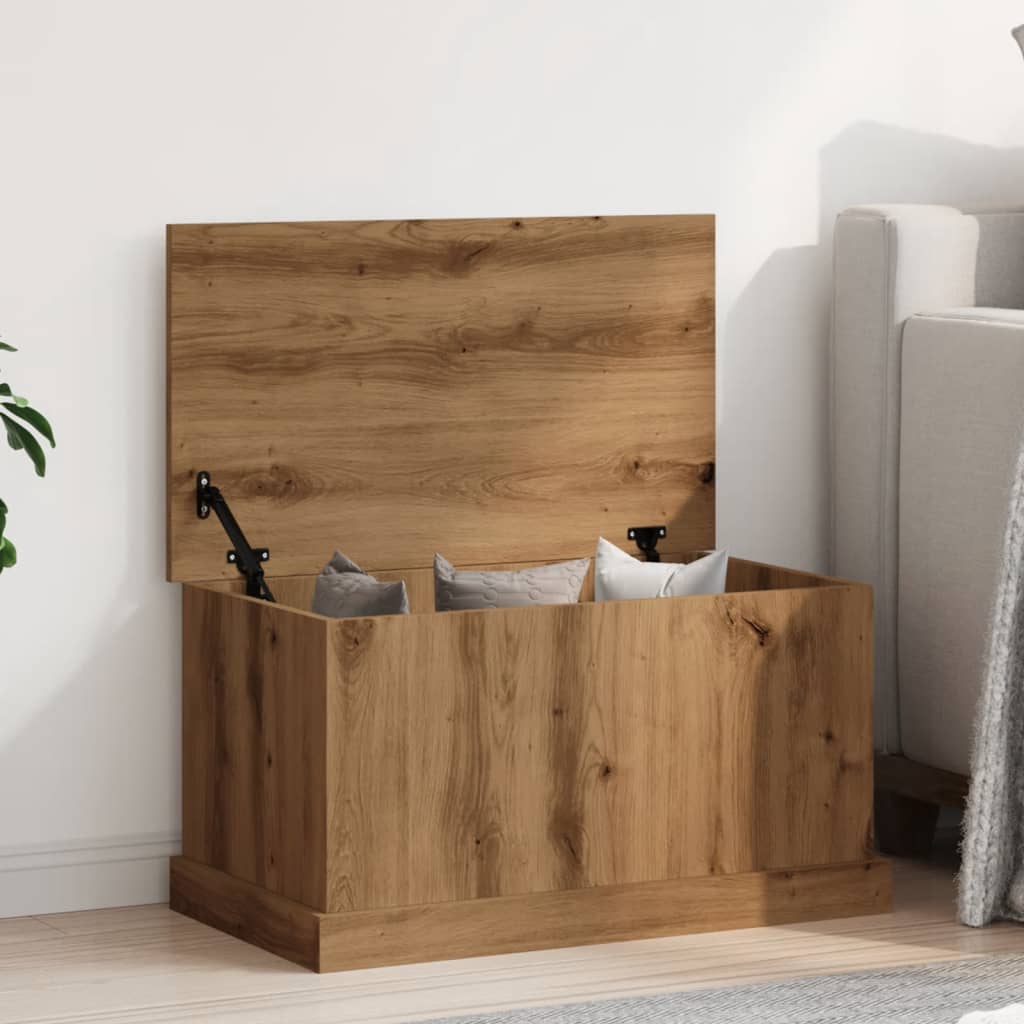 Boîtes de rangement chêne artisanal 70x40x38 cm bois ingénierie Coffres de rangement vidaXL