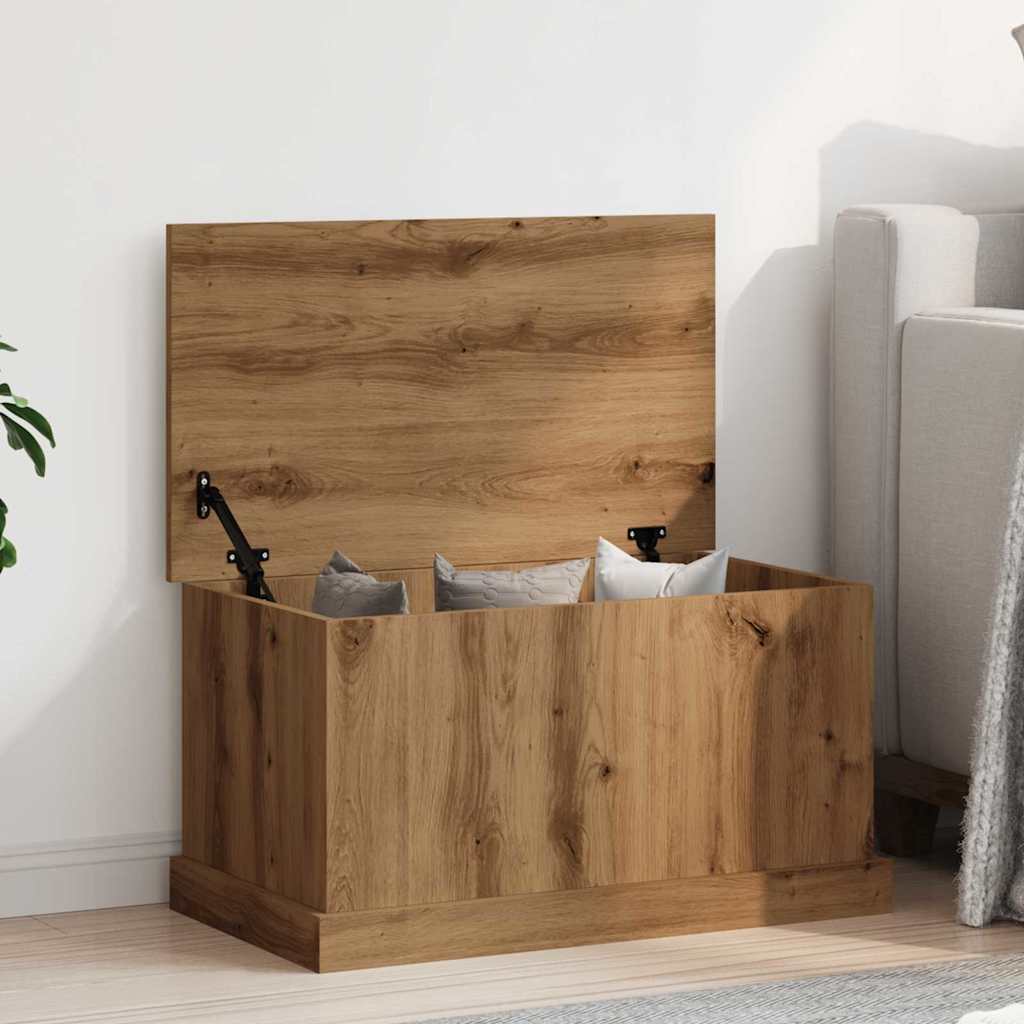 Boîtes de rangement chêne artisanal 70x40x38 cm bois ingénierie - XIOS