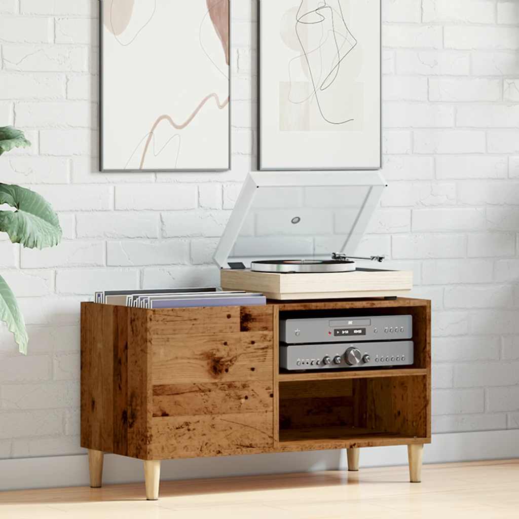 Armoire à disques vieux bois 84,5x38x48 cm bois d'ingénierie - XIOS