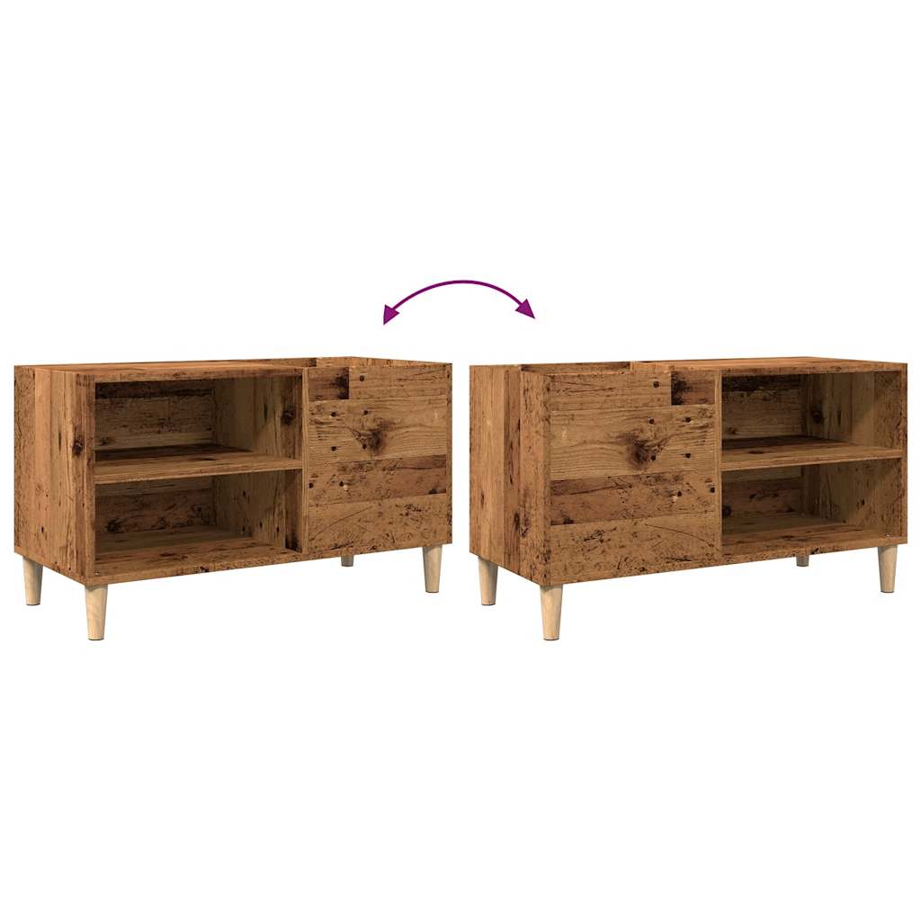 Armoire à disques vieux bois 84,5x38x48 cm bois d'ingénierie - XIOS