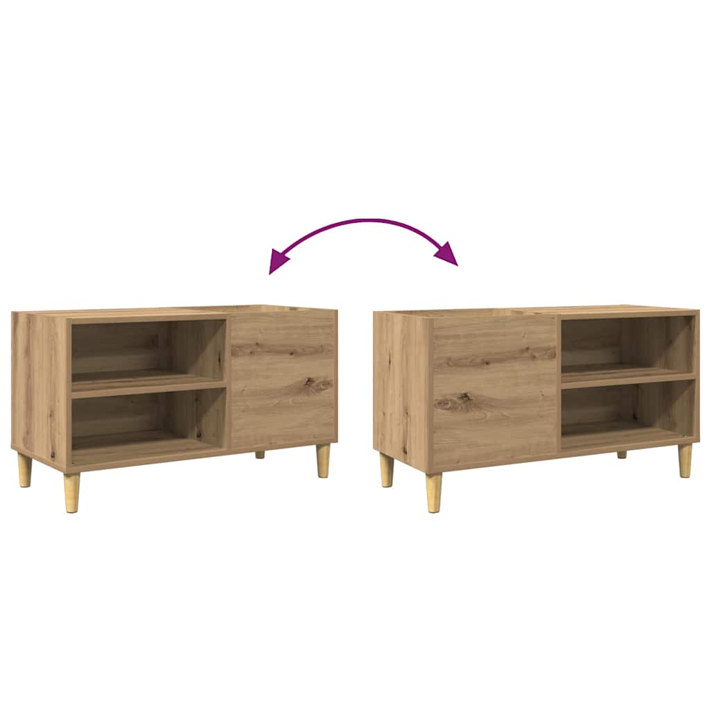 Armoire à disques chêne artisanal 84,5x38x48 cm bois ingénierie - XIOS
