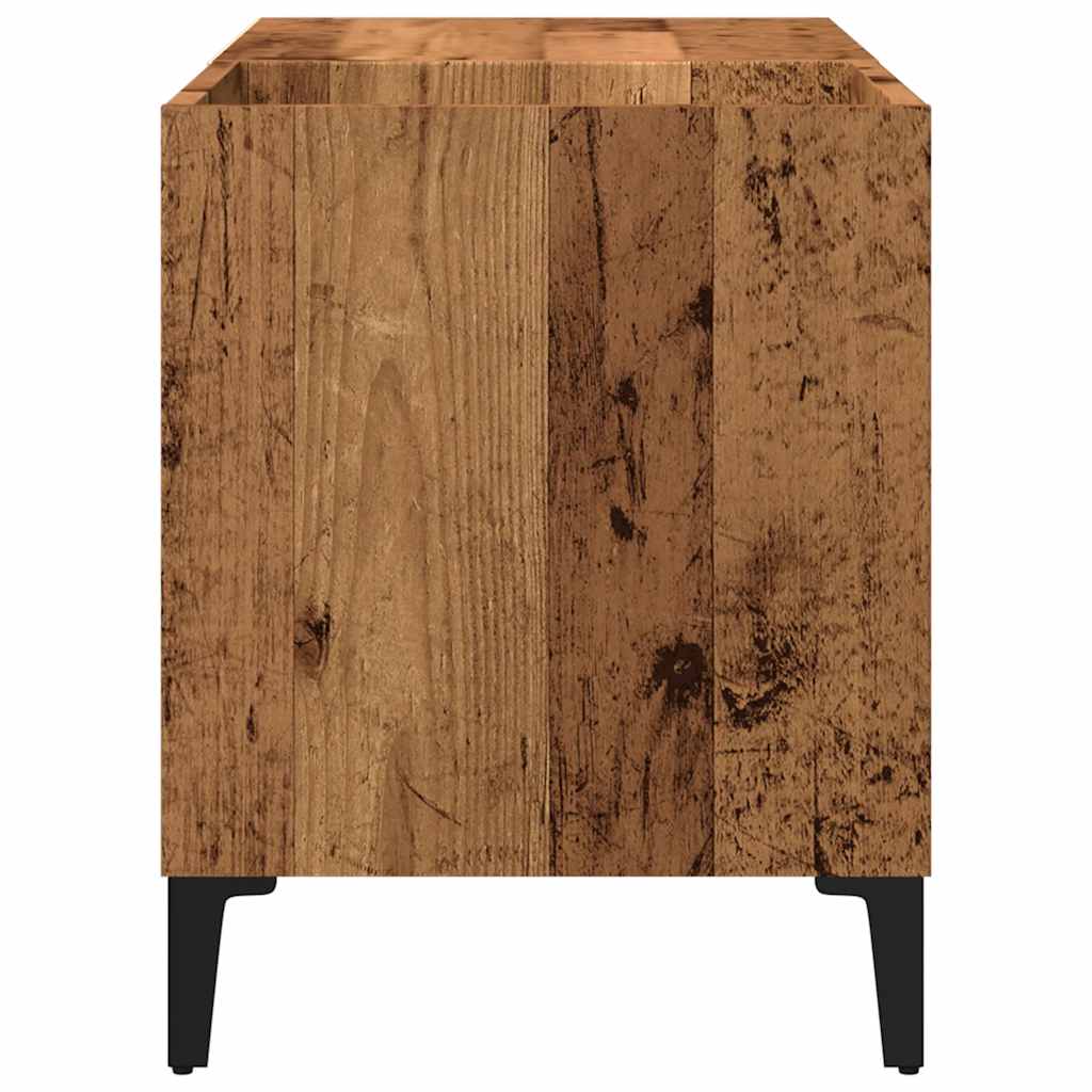 Armoire à disques vieux bois 84,5x38x48 cm bois d'ingénierie - XIOS