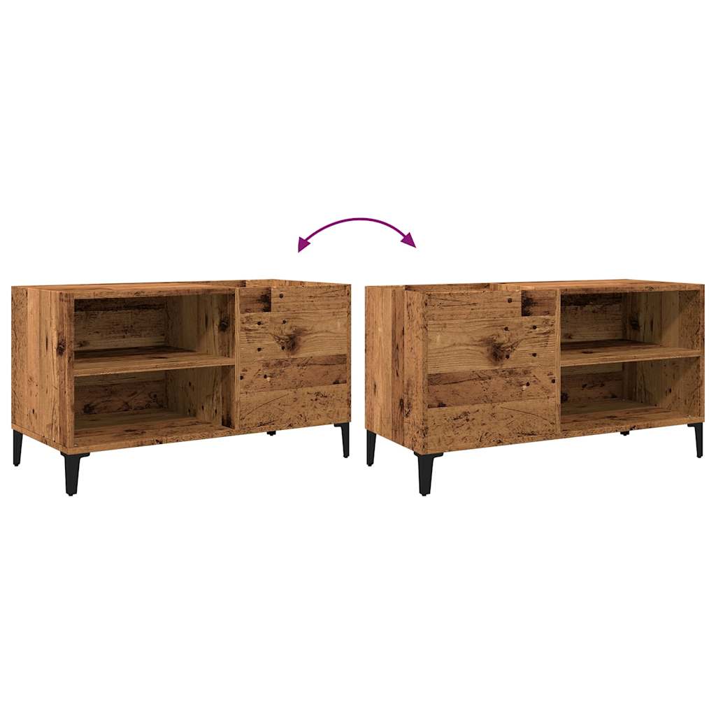 Armoire à disques vieux bois 84,5x38x48 cm bois d'ingénierie - XIOS