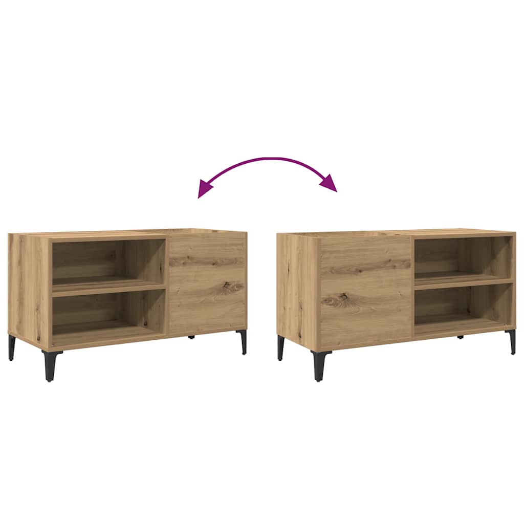 Armoire à disques chêne artisanal 84,5x38x48 cm bois ingénierie - XIOS
