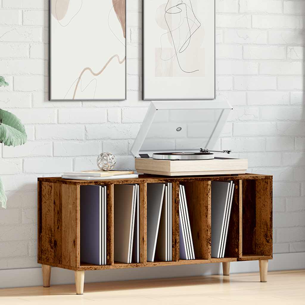 Armoire à disques vieux bois 100x38x48 cm bois d'ingénierie - XIOS