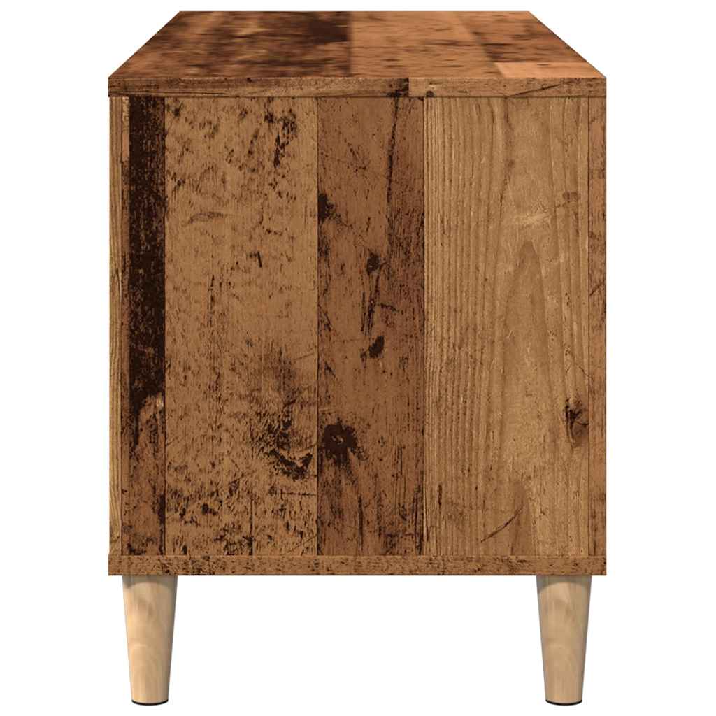 Armoire à disques vieux bois 100x38x48 cm bois d'ingénierie - XIOS