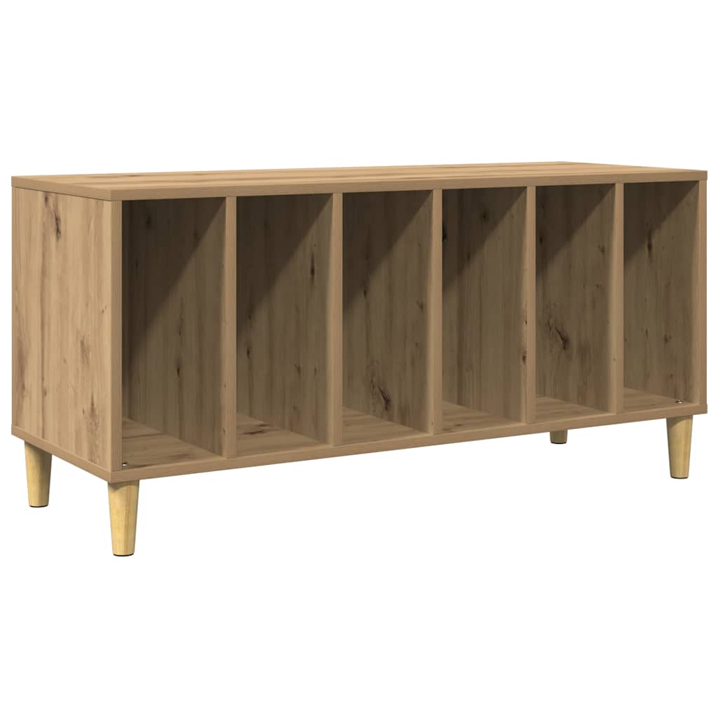 Armoire à disques chêne artisanal 100x38x48cm bois d'ingénierie - XIOS