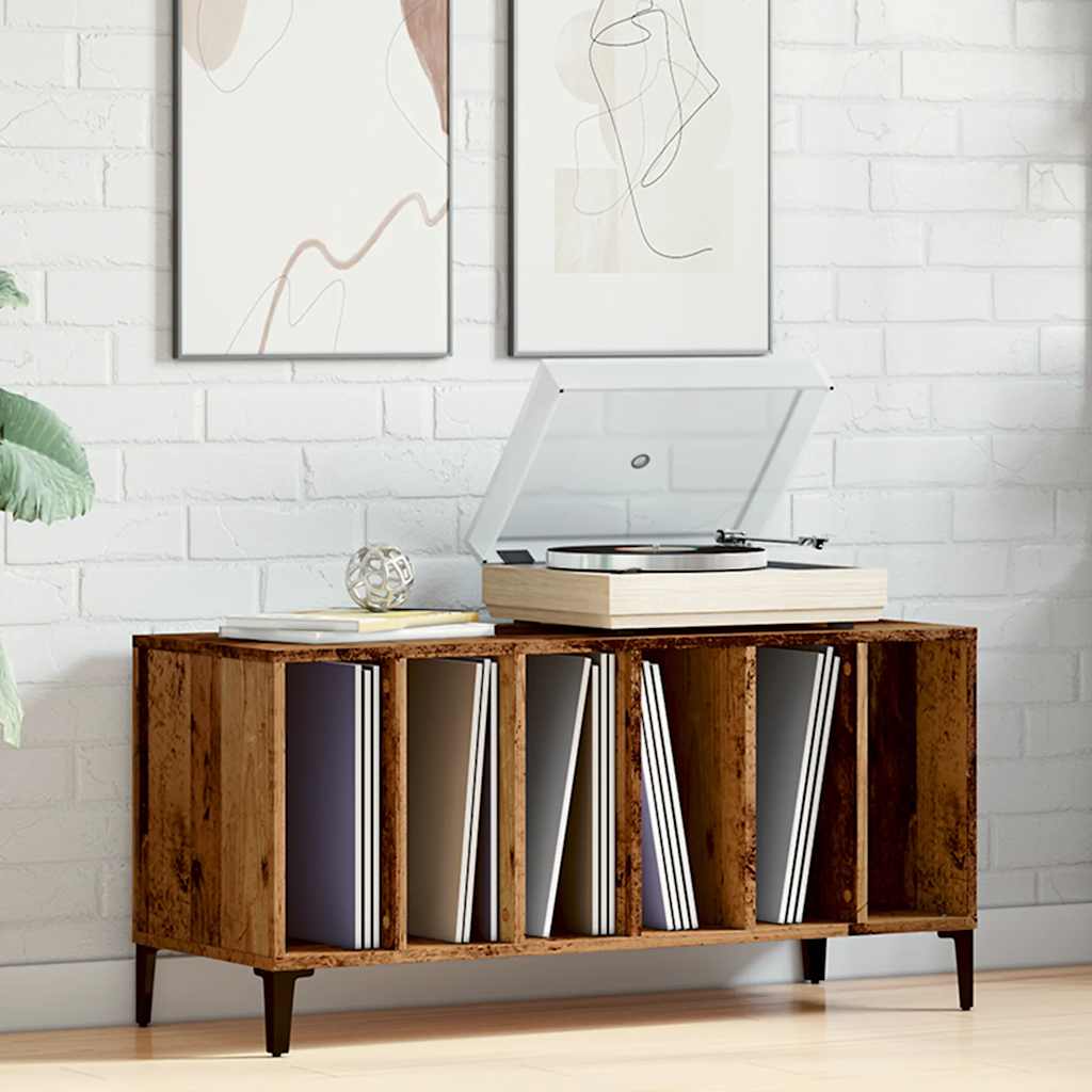 Armoire à disques vieux bois 100x38x48 cm bois d'ingénierie - XIOS