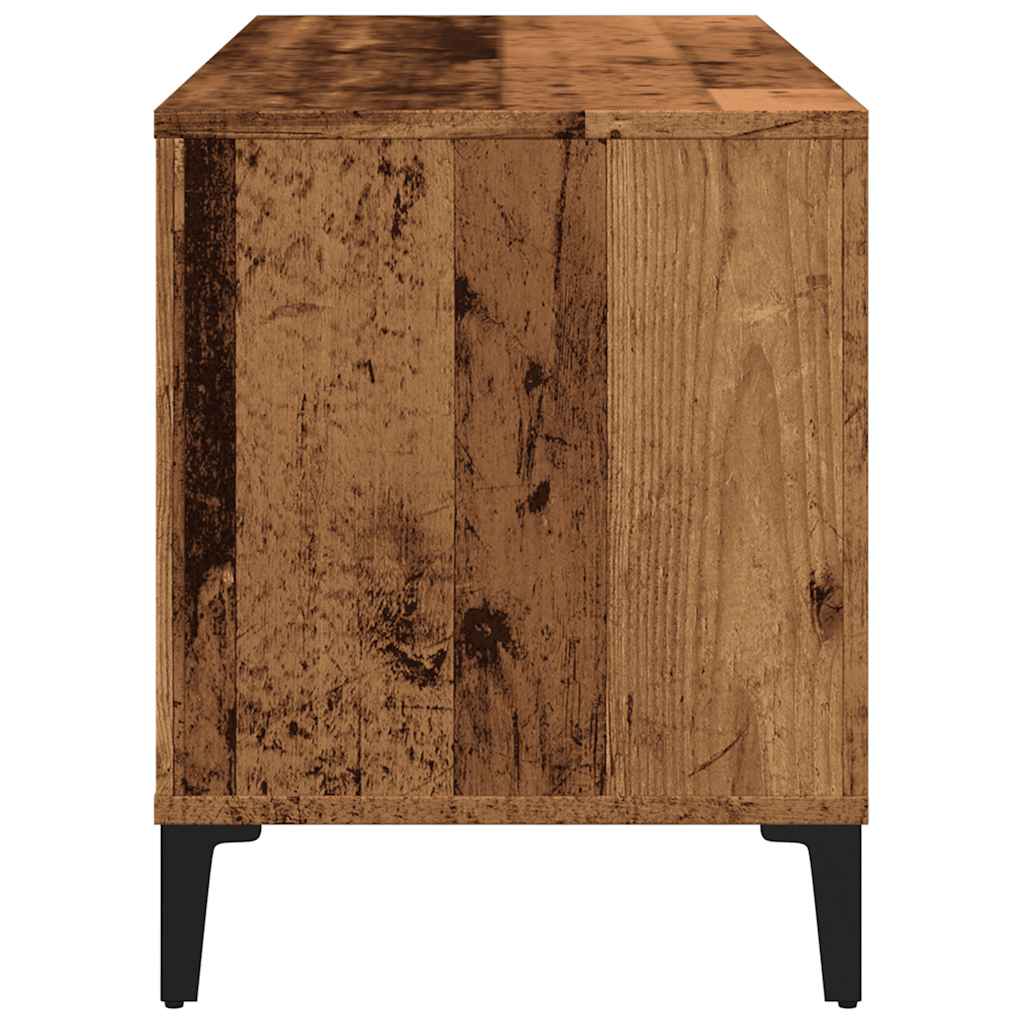 Armoire à disques vieux bois 100x38x48 cm bois d'ingénierie - XIOS