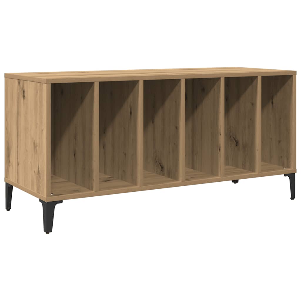 Armoire à disques chêne artisanal 100x38x48cm bois d'ingénierie - XIOS