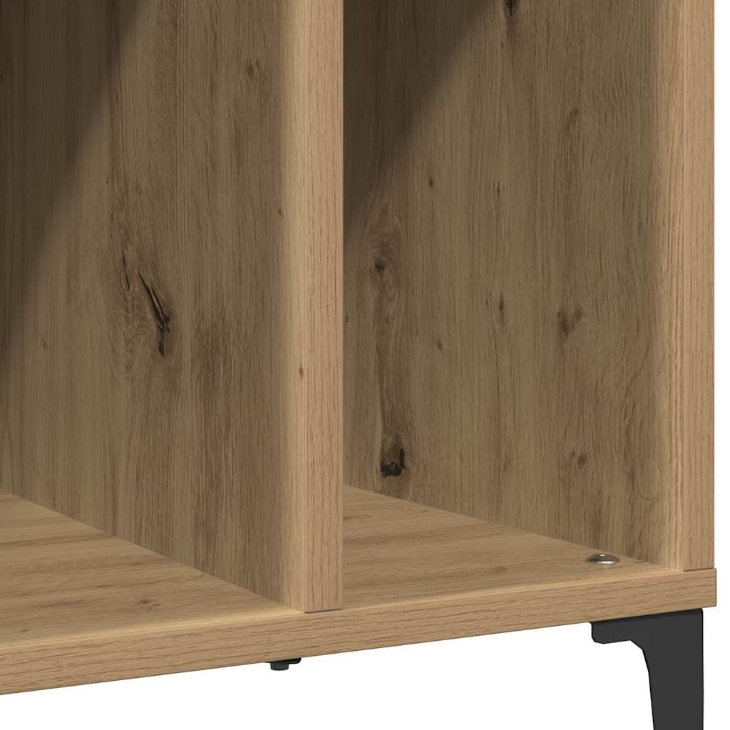 Armoire à disques chêne artisanal 100x38x48cm bois d'ingénierie - XIOS