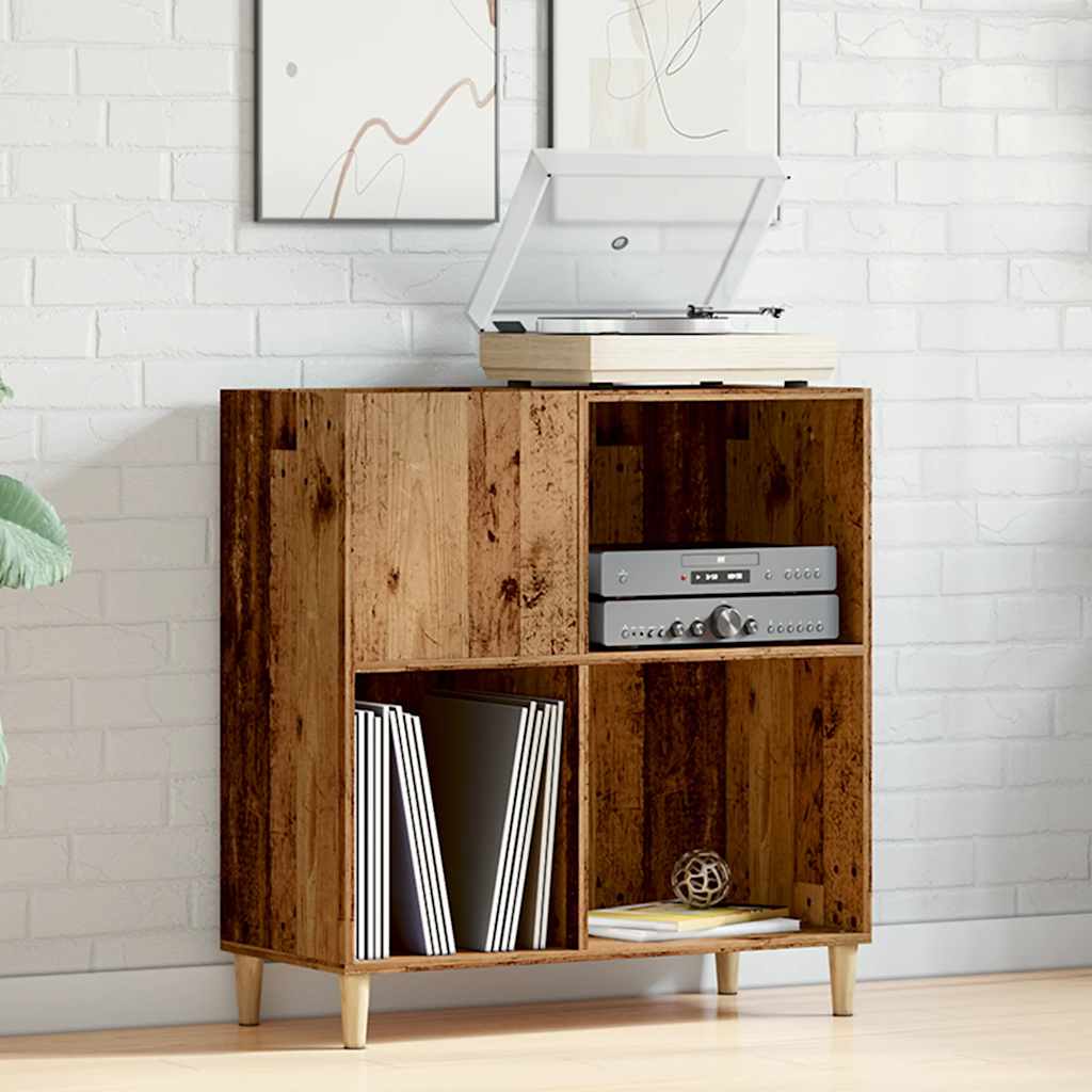 Armoire à disques vieux bois 84,5x38x89 cm bois d'ingénierie - XIOS