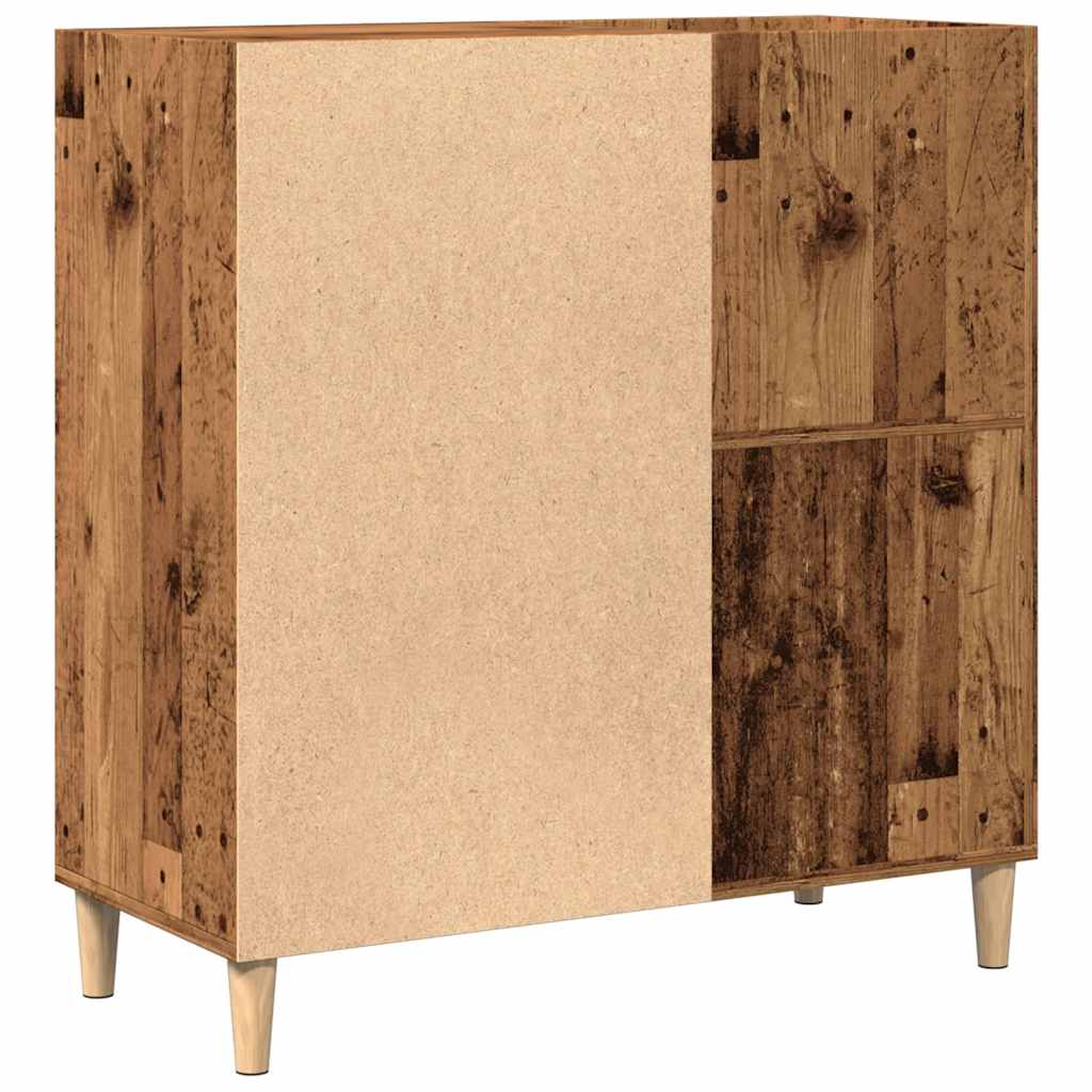 Armoire à disques vieux bois 84,5x38x89 cm bois d'ingénierie - XIOS