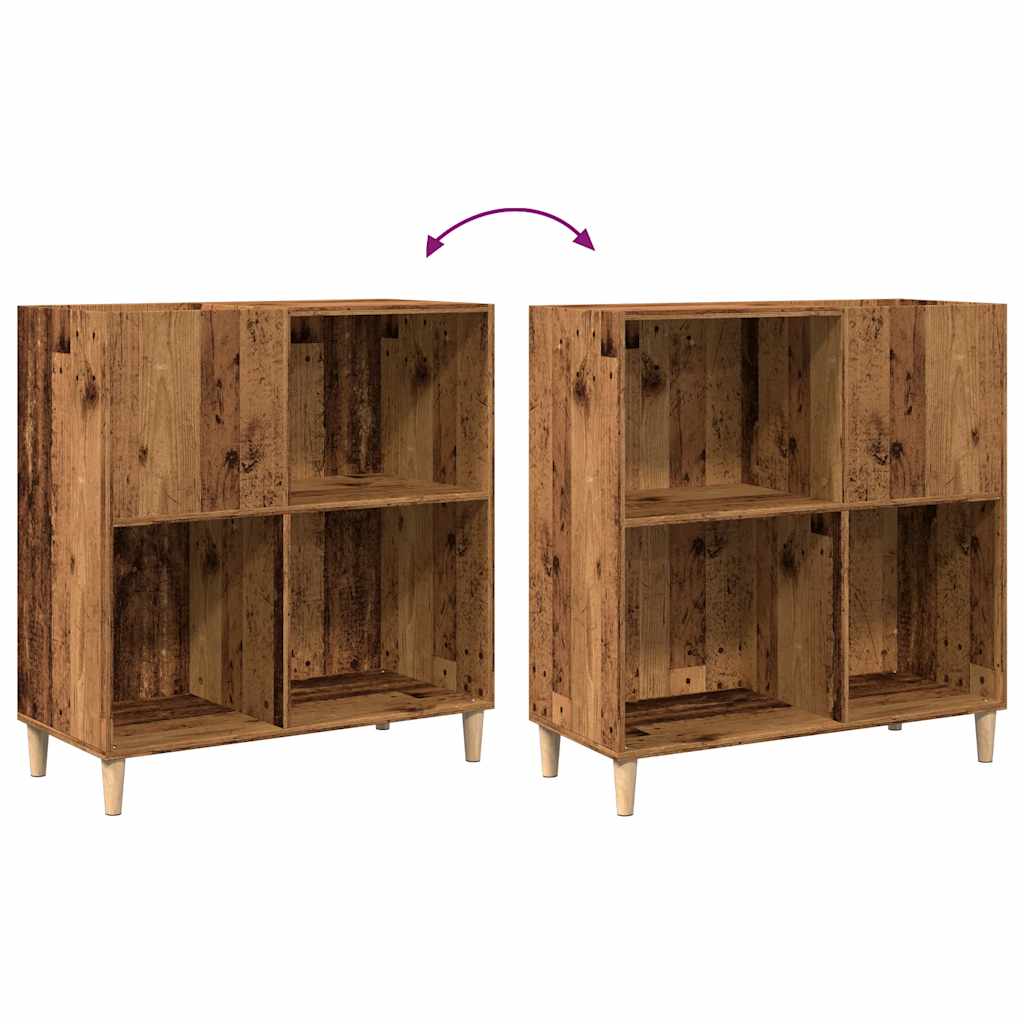 Armoire à disques vieux bois 84,5x38x89 cm bois d'ingénierie - XIOS