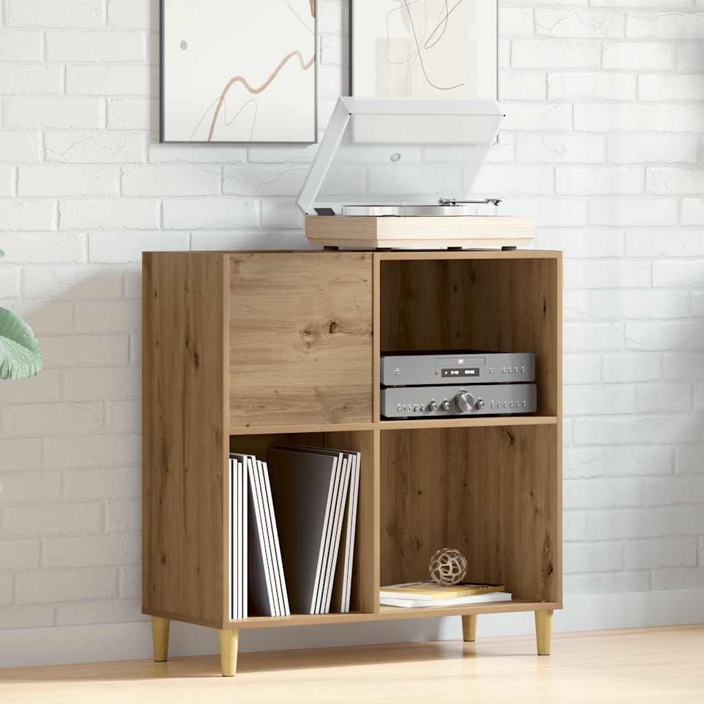 Armoire à disques chêne artisanal 84,5x38x89 cm bois ingénierie - XIOS