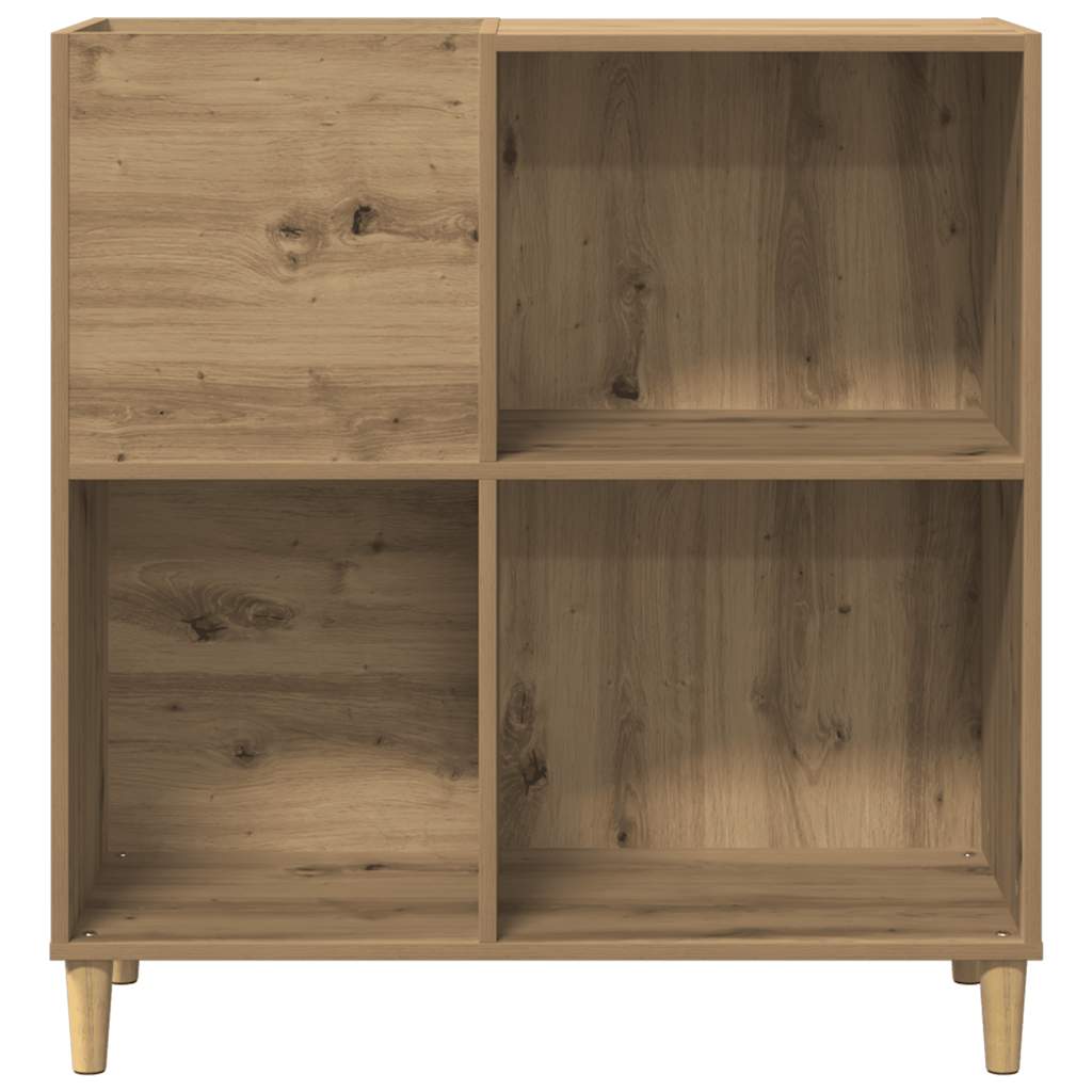 Armoire à disques chêne artisanal 84,5x38x89 cm bois ingénierie - XIOS