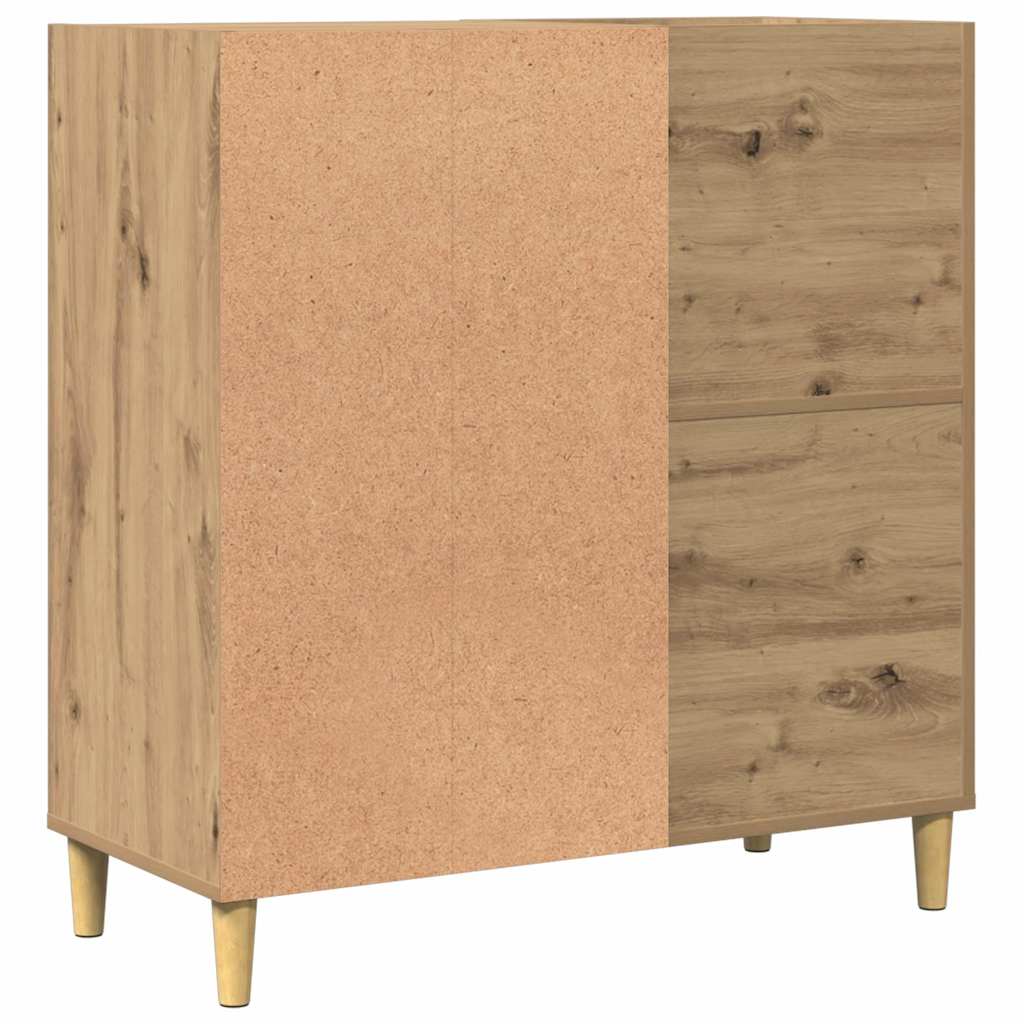 Armoire à disques chêne artisanal 84,5x38x89 cm bois ingénierie - XIOS