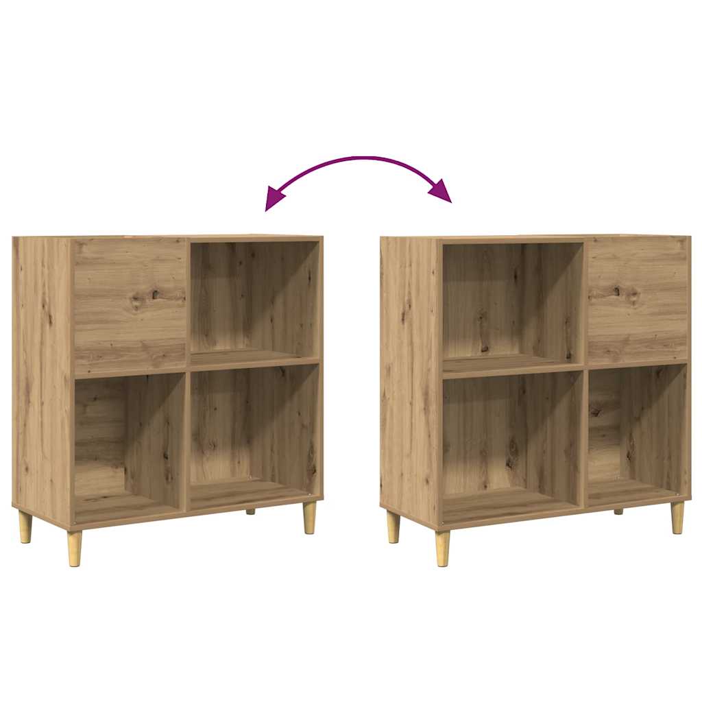 Armoire à disques chêne artisanal 84,5x38x89 cm bois ingénierie - XIOS
